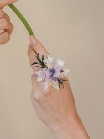 Lole Purple White Flower Ring