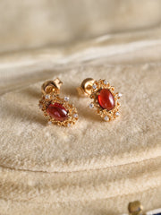 Vivien Garnet Earrings - CAMELLIA