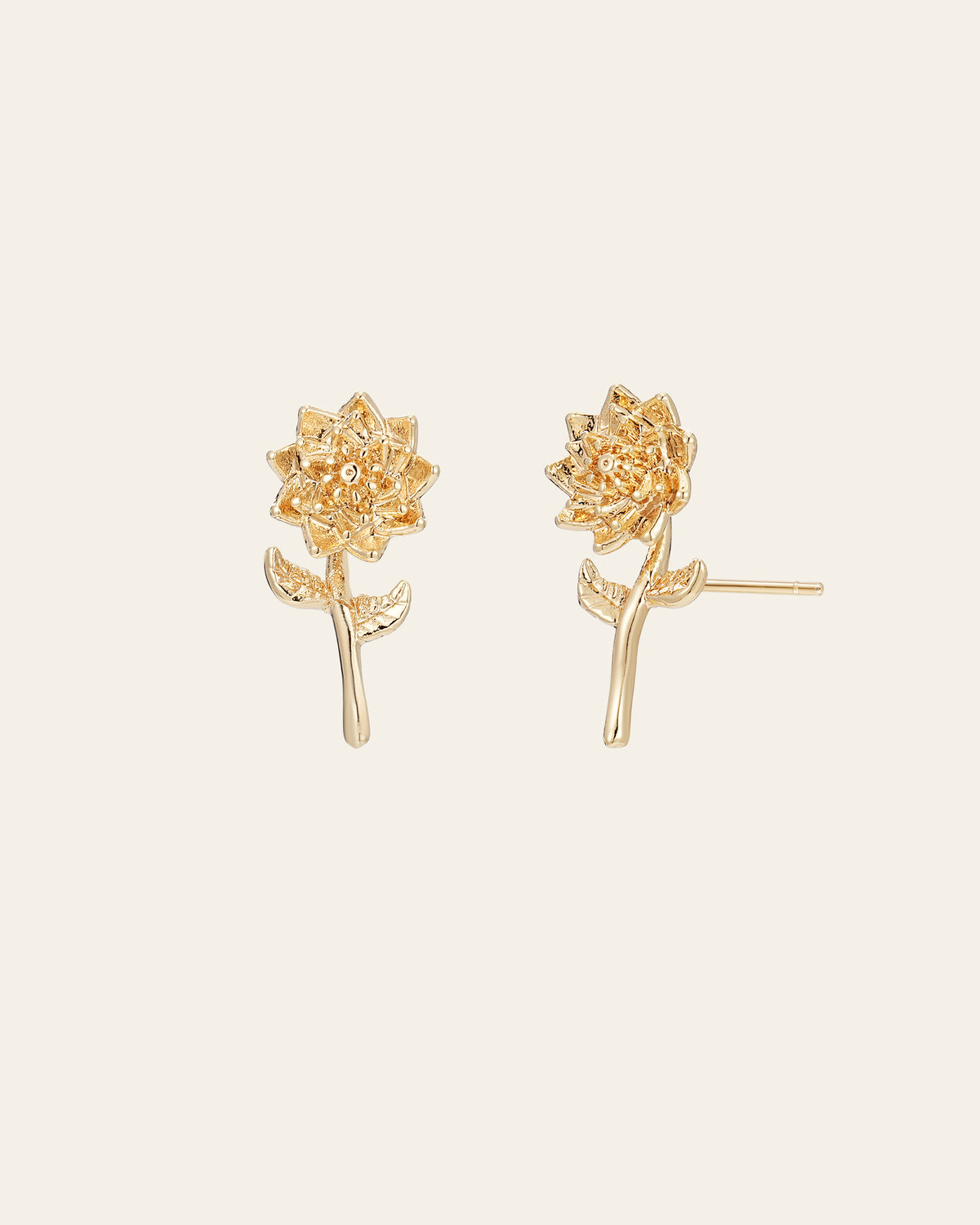 Hebe Water Lily Leaf Earrings