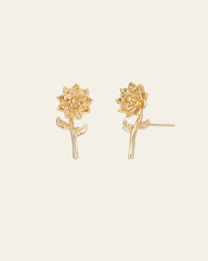 Hebe Water Lily Leaf Earrings