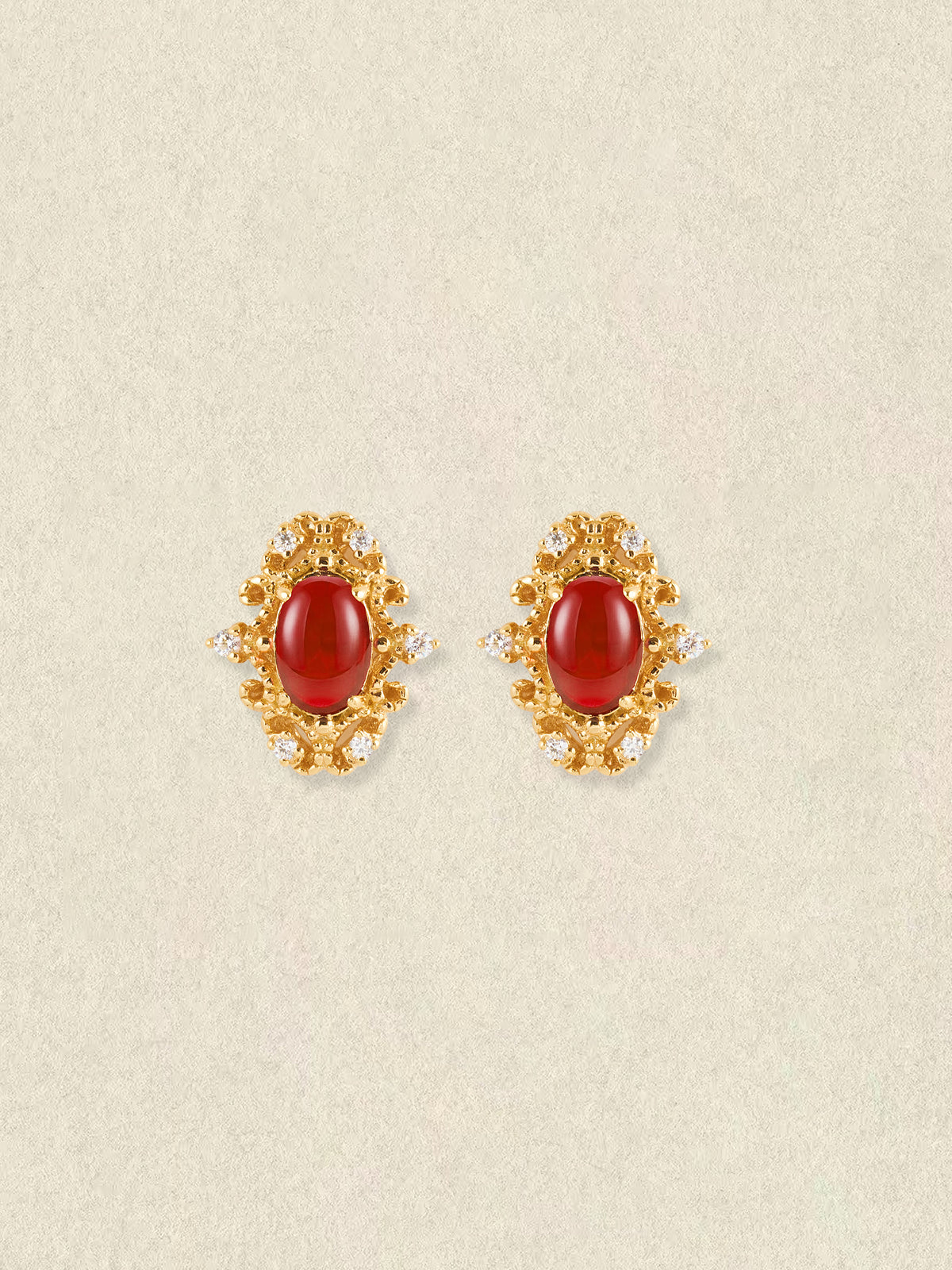 Rouge Heirloom Garnet Earrings