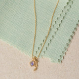 Celeste Lapis Leaf Necklace
