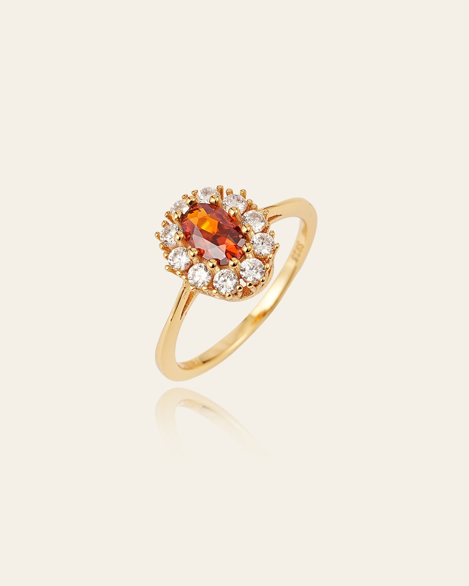 Garnet Couronne Ring - CAMELLIA 6