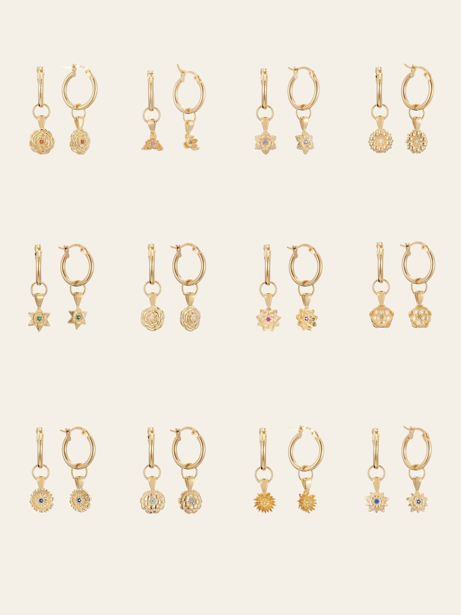 Elsa Birth Month Earrings - CAMELLIA January