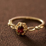 Regal Rosette Garnet Jewelry Set - CAMELLIA 5