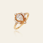 Aurélie Diamond Drop Ring - CAMELLIA 5