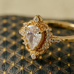 Aurélie Diamond Drop Ring - CAMELLIA 5