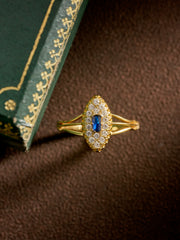 Midnight Marquis Sapphire Ring
