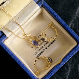 Celeste Lapis Leaf Necklace - CAMELLIA