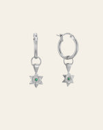Elsa Lily Emerald Earrings - CAMELLIA White Gold