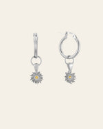 Elsa Chrysanthemum Topaz Earrings - CAMELLIA White Gold