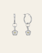 Elsa Poppy Peridot Earrings - CAMELLIA White Gold