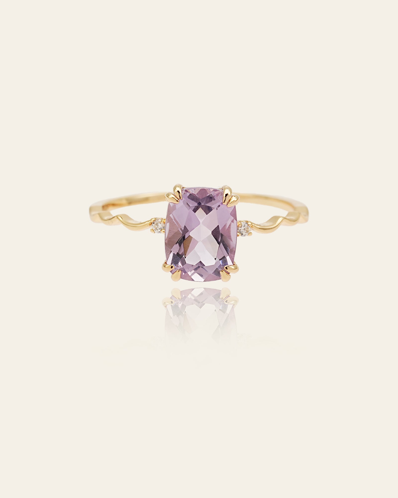 Lunar Amethyst Ring - CAMELLIA