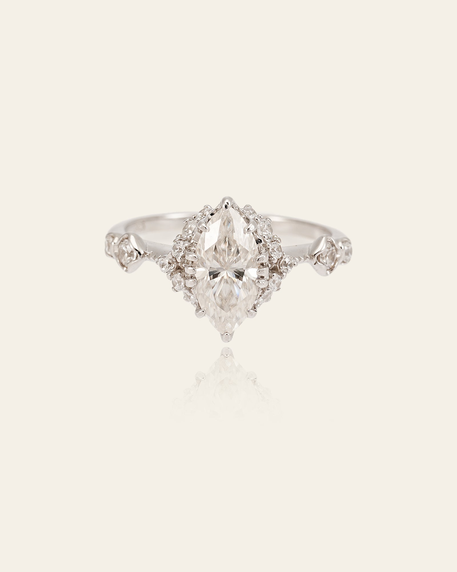 Cupid Moissanite Band - CAMELLIA 5 US Silver