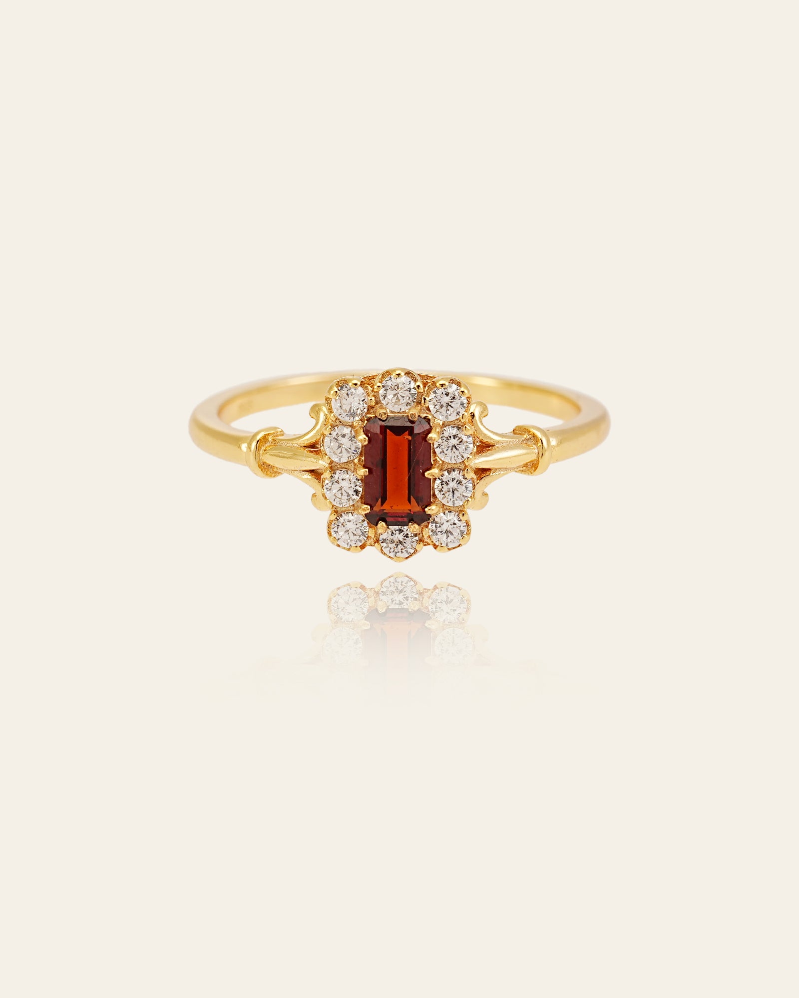 Adeline Garnet Ring - CAMELLIA 5