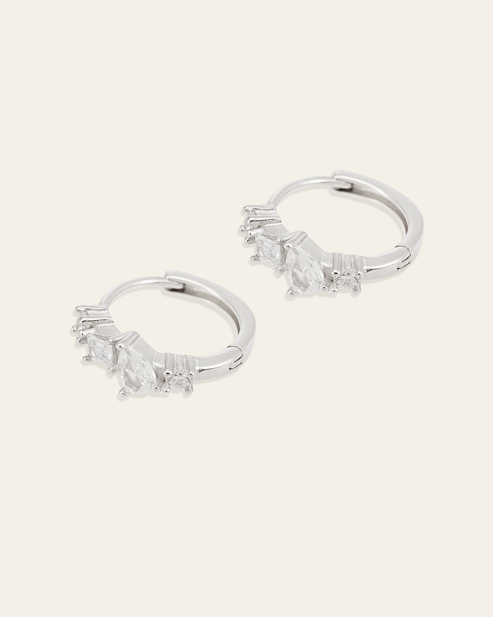 Quillie Cz Hoops - CAMELLIA Gold