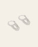 Willo Cz Chain Hoop Earrings - CAMELLIA White Gold