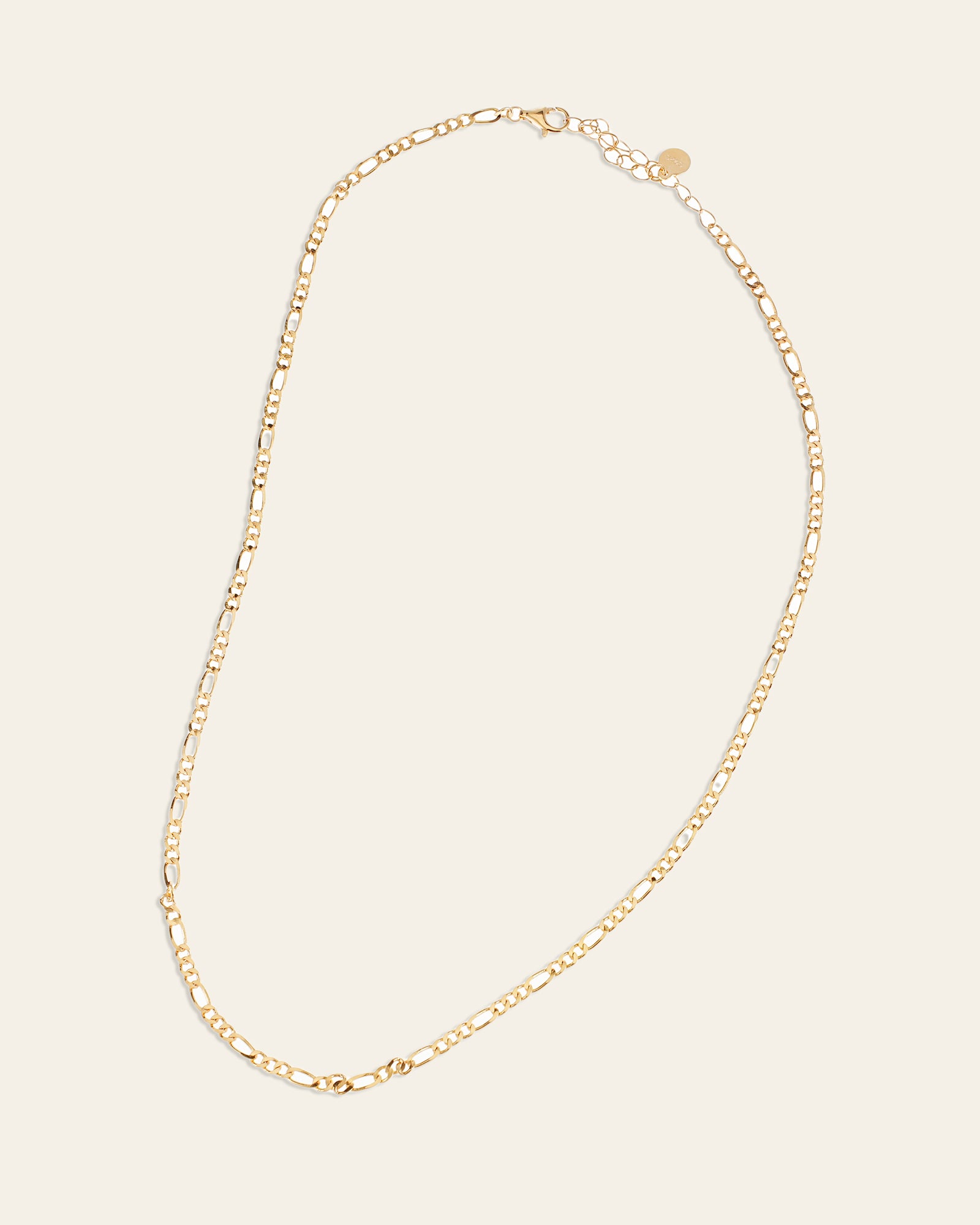 Figaro Chain Necklace - CAMELLIA White Gold