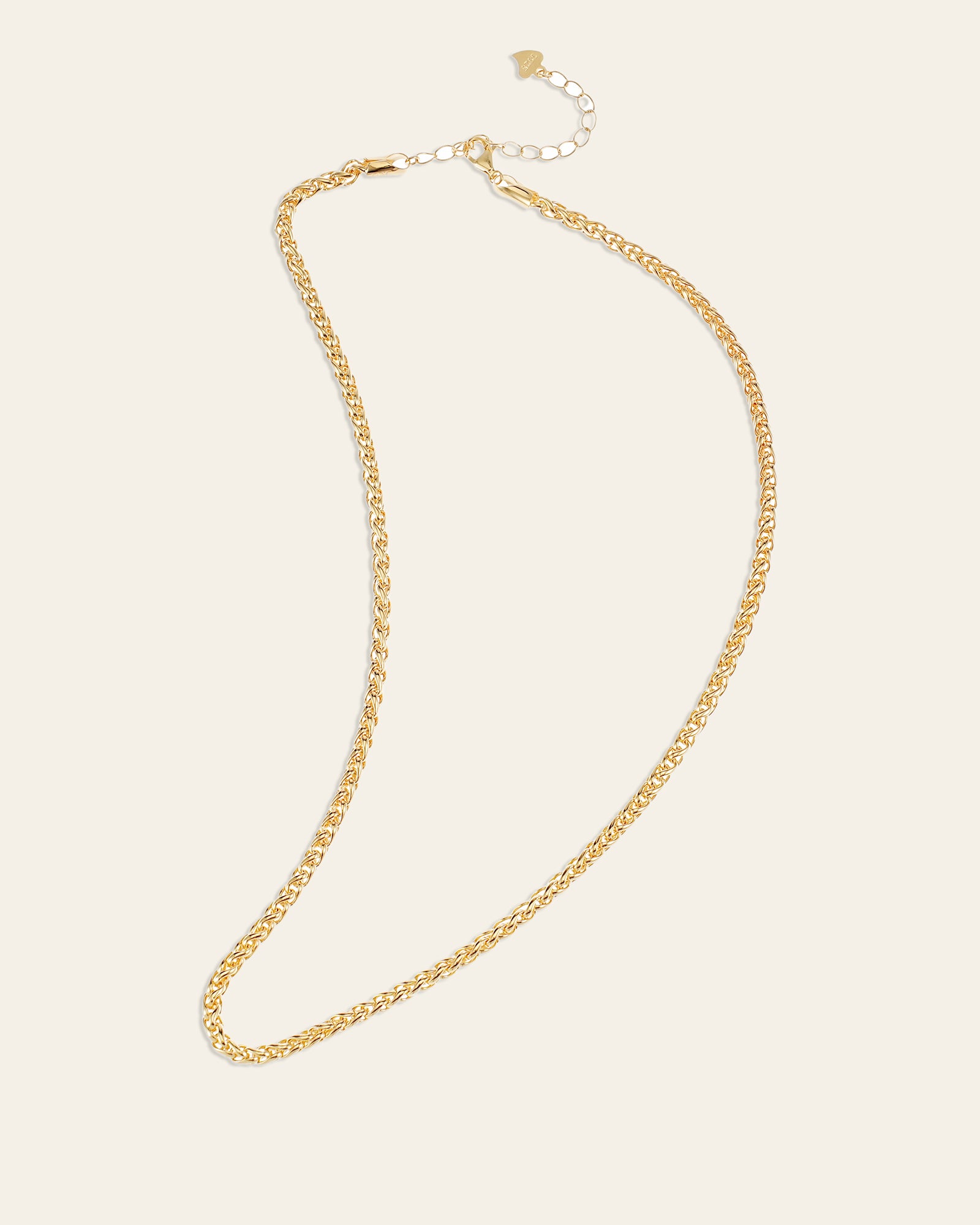 3mm Circle Chain Necklace - CAMELLIA White Gold