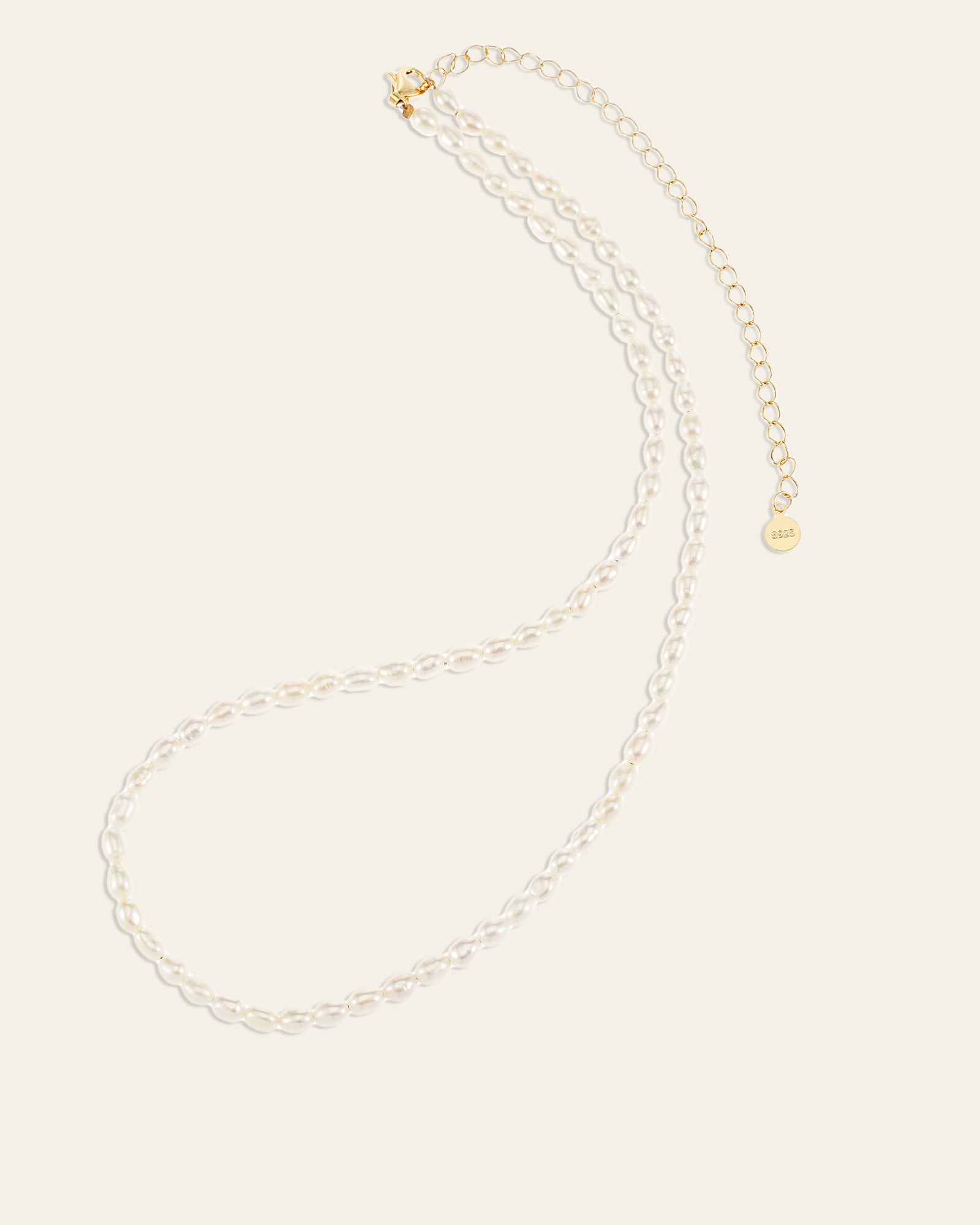 3mm Pearl Chain Necklace - CAMELLIA
