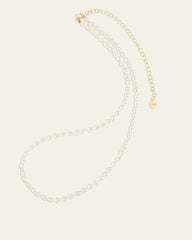 3mm Pearl Chain Necklace - CAMELLIA