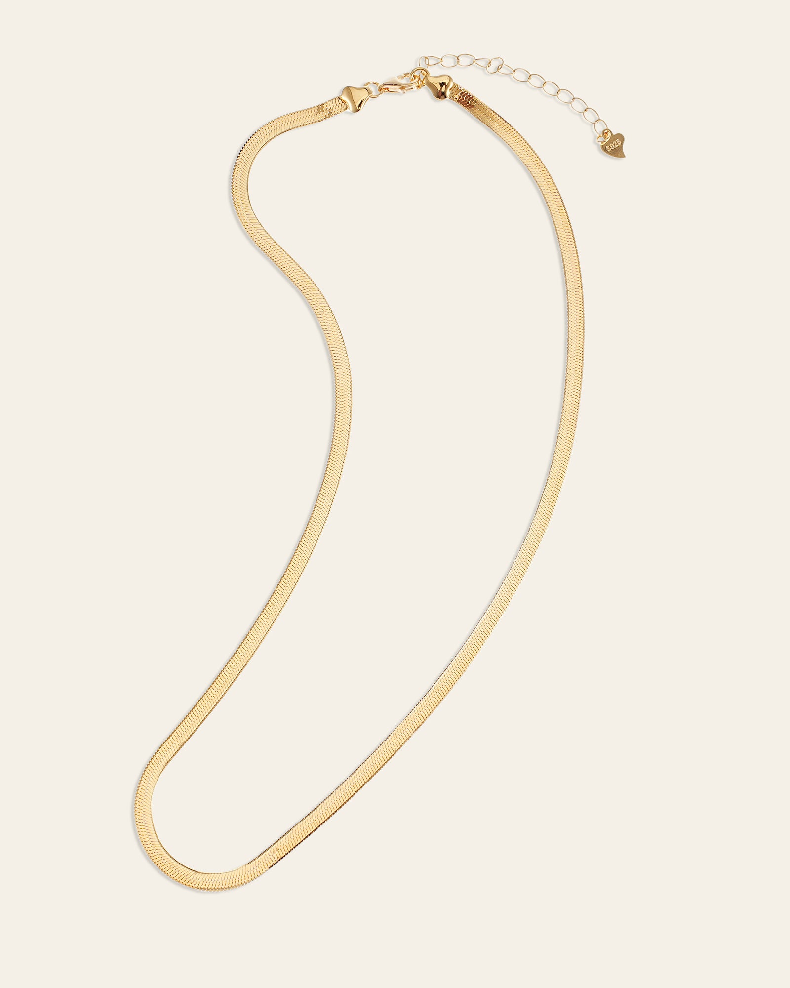 3.5mm Snake Chain Necklace - CAMELLIA White Gold