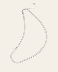 3.5mm Snake Chain Necklace - CAMELLIA White Gold