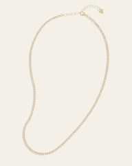 Tennis Chain Necklace - CAMELLIA White Gold