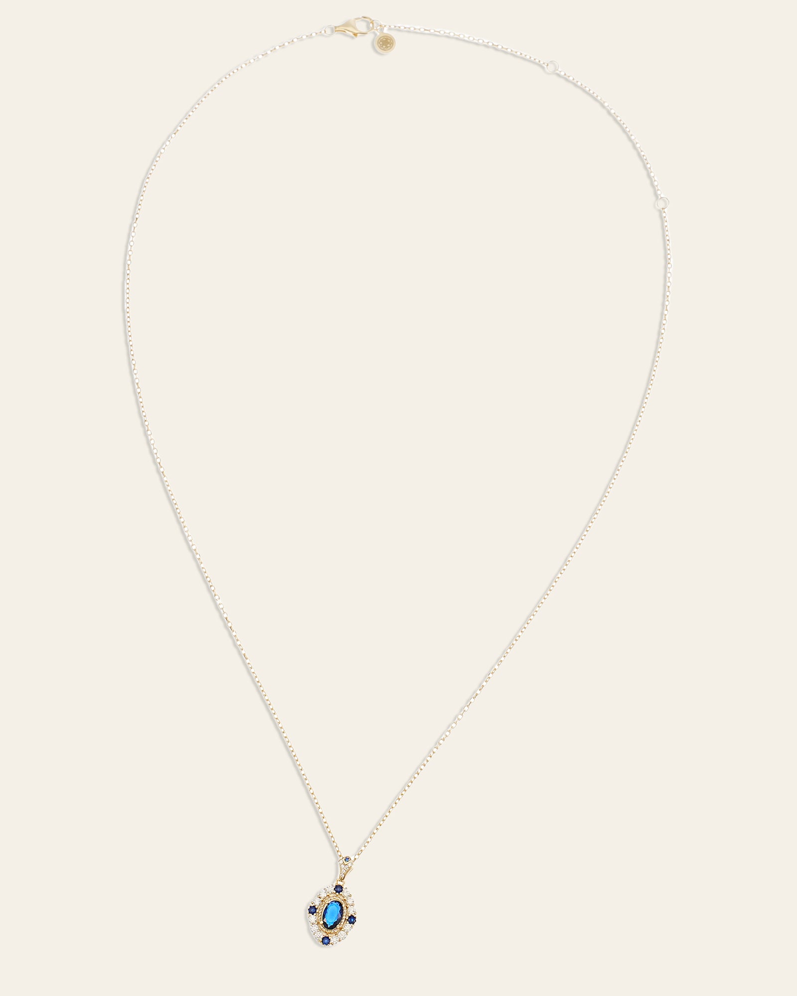 Eta Sapphire Necklace - CAMELLIA Silver
