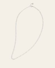 Figaro Chain Necklace - CAMELLIA White Gold