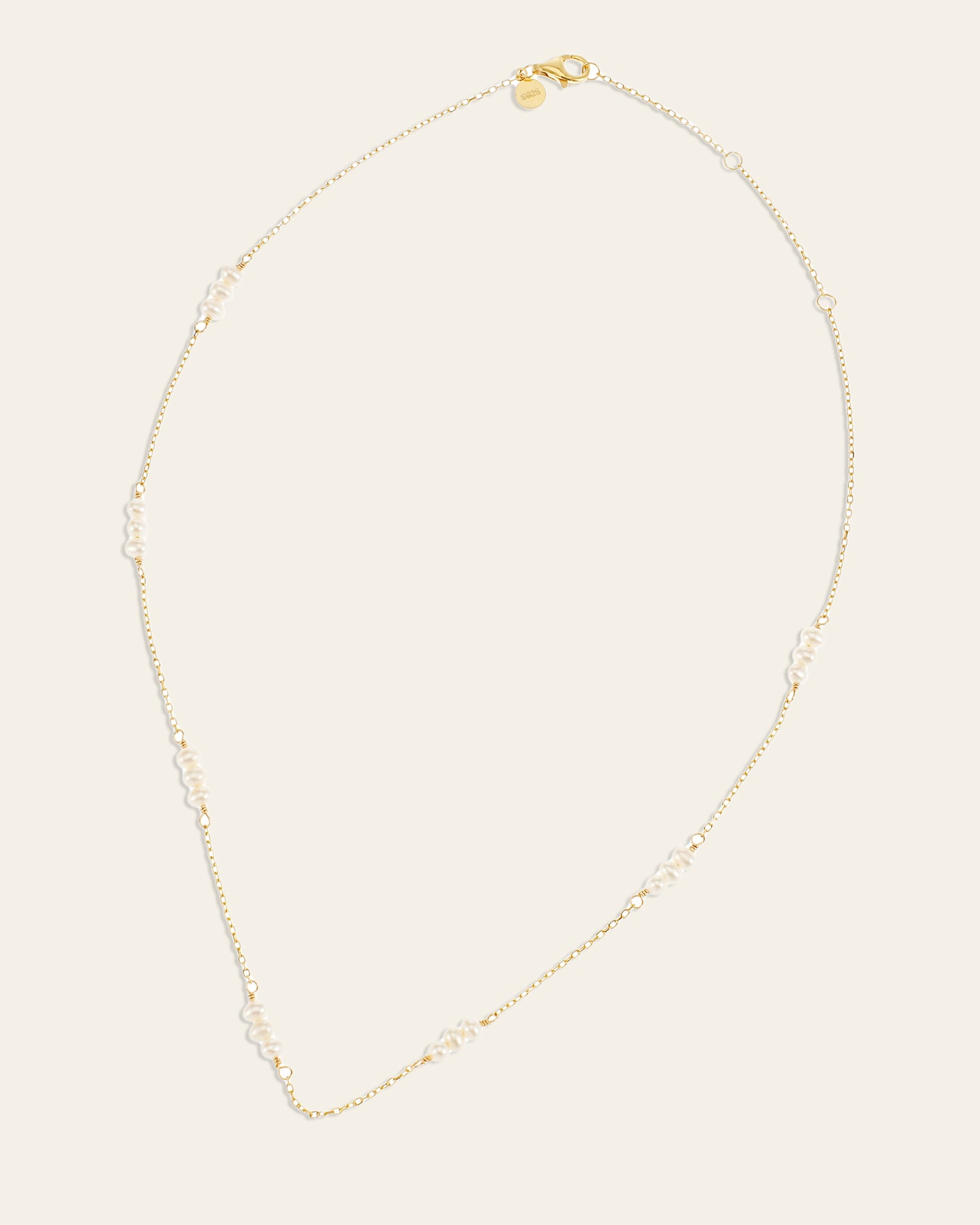 Polly Pearl Chain Necklace - CAMELLIA