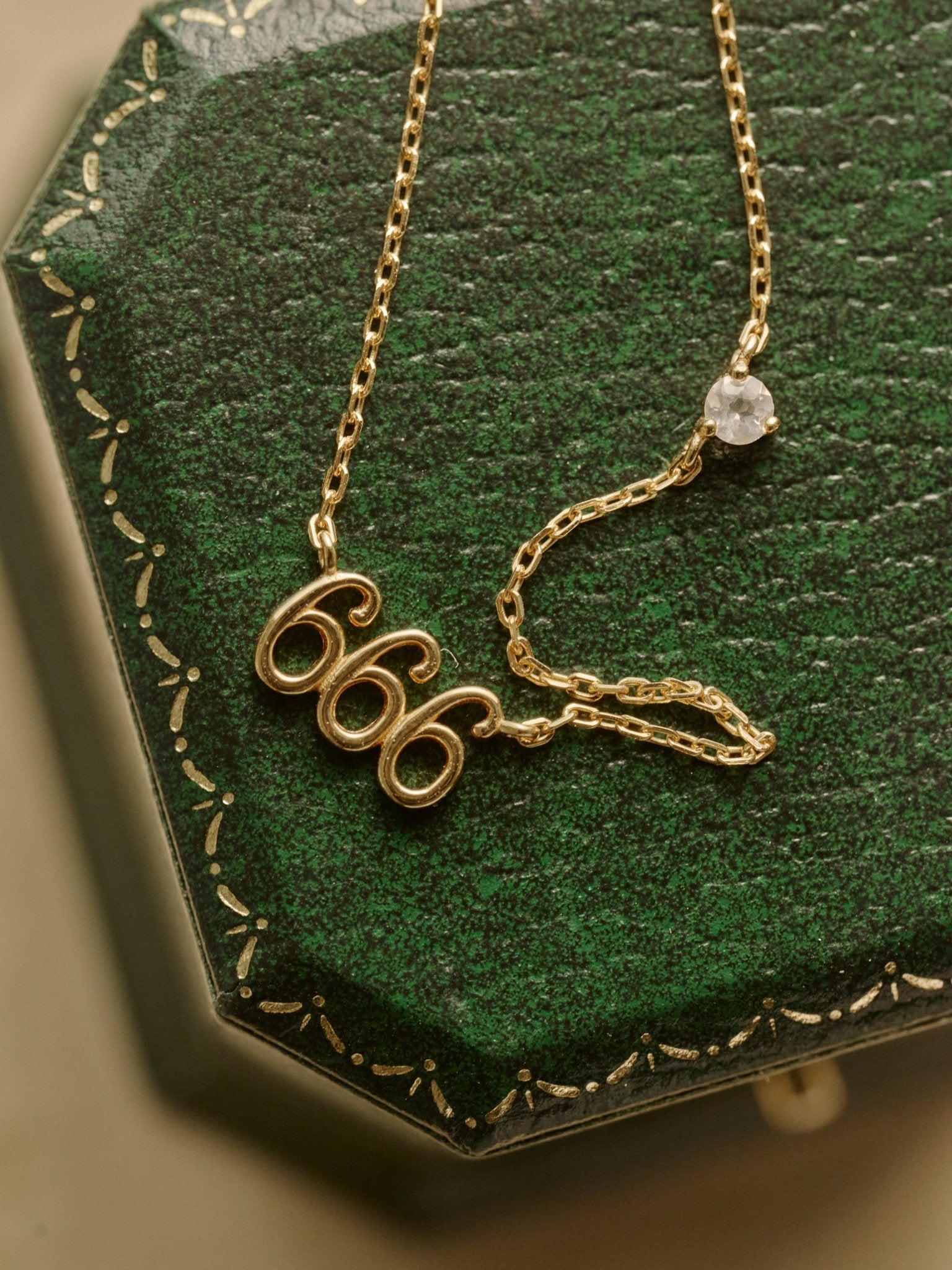 666 Angel Number Choker with Rose Quartz - CAMELLIA