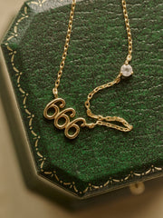 666 Angel Number Choker with Rose Quartz - CAMELLIA