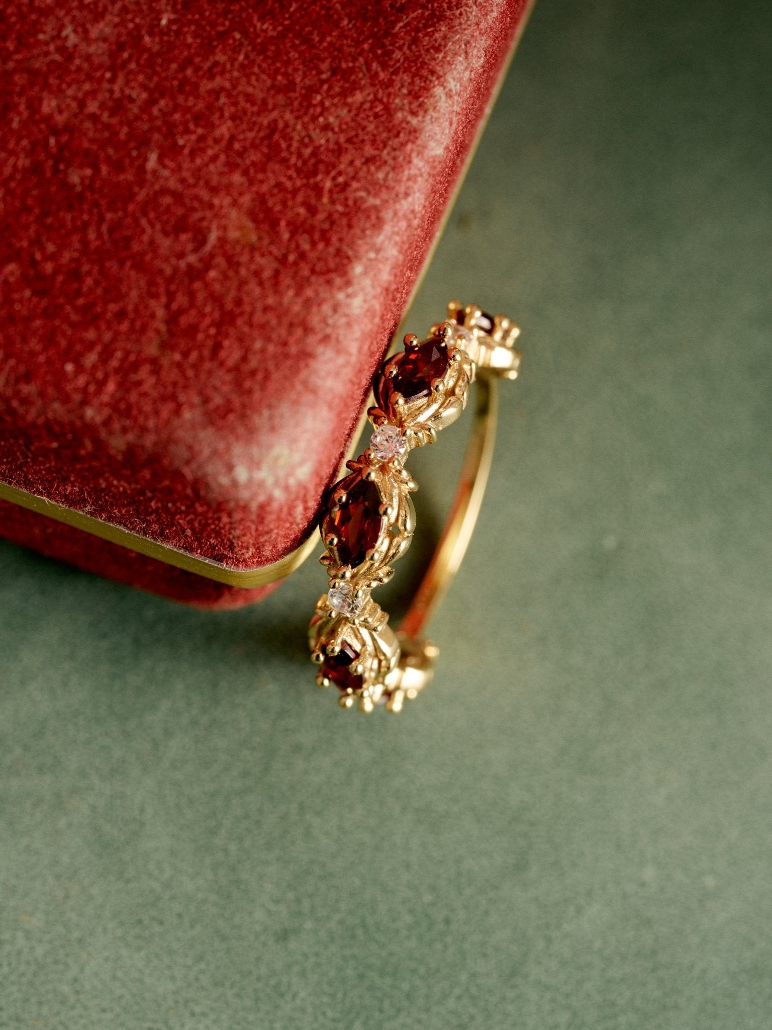 Aurelia Garnet Starburst Ring - CAMELLIA 6