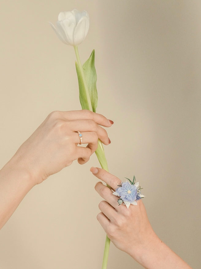 Gormlaith Blue Flower Ring