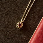 Regal Rosette Garnet Jewelry Set - CAMELLIA 5