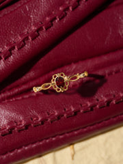 Regal Rosette Garnet Ring
