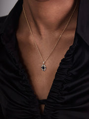 Eta Sapphire Necklace - CAMELLIA Gold
