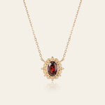 Garnet Petal Necklace - CAMELLIA