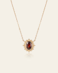 Garnet Petal Necklace - CAMELLIA