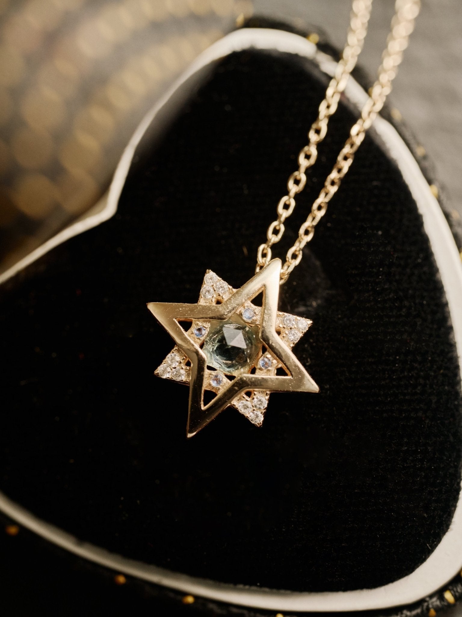 New York Birthstone Pentagram Necklaces - CAMELLIA Topaz