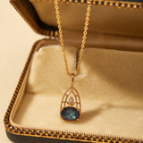 Stellaris Labradorite Necklace - CAMELLIA Simple Chain