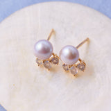 Mist Labradorite Pearl Earrings