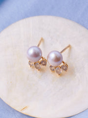 Mist Labradorite Pearl Earrings