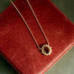 Garnet Petal Necklace - CAMELLIA