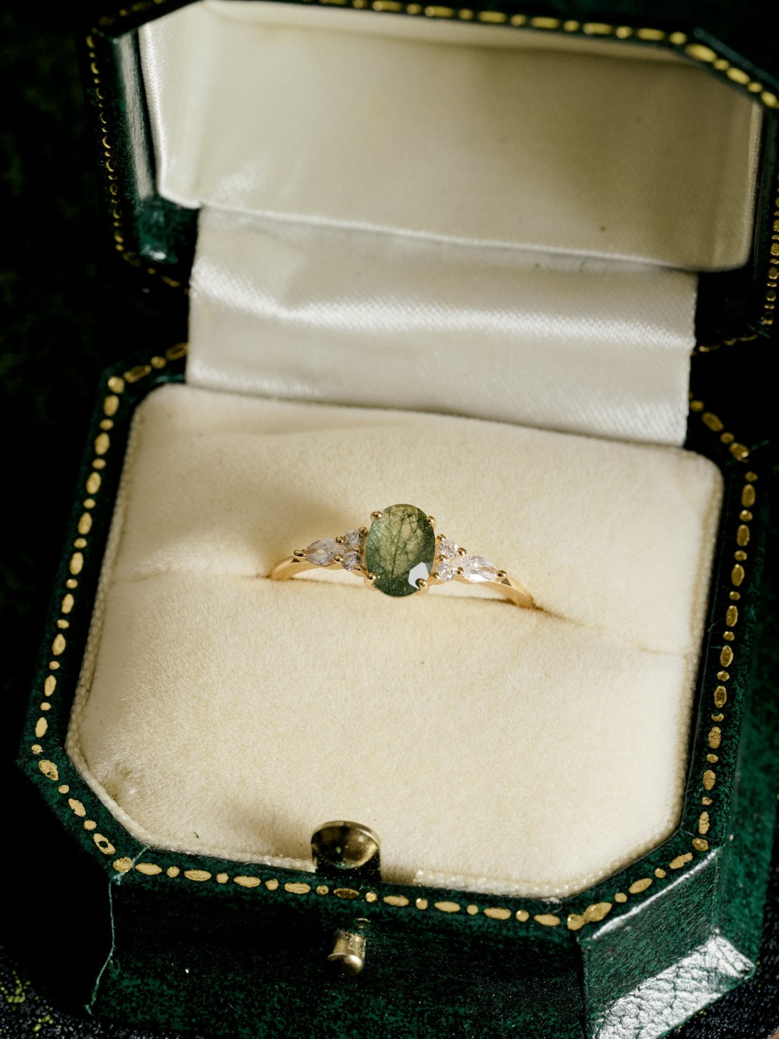 Green Rutilated Quartz Ring - CAMELLIA 5