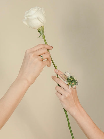 Chloé Green Flower Ring