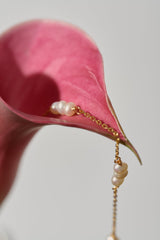 Polly Pearl Chain Necklace - CAMELLIA