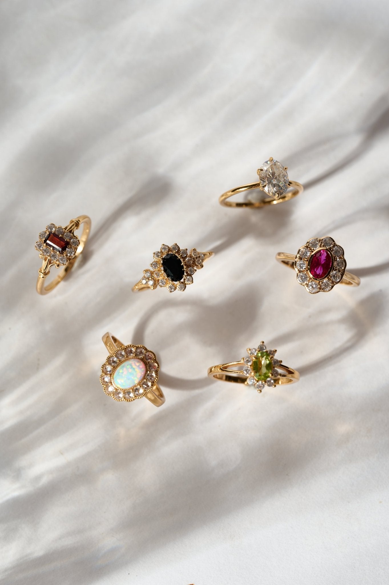 Adeline Garnet Ring - CAMELLIA 5