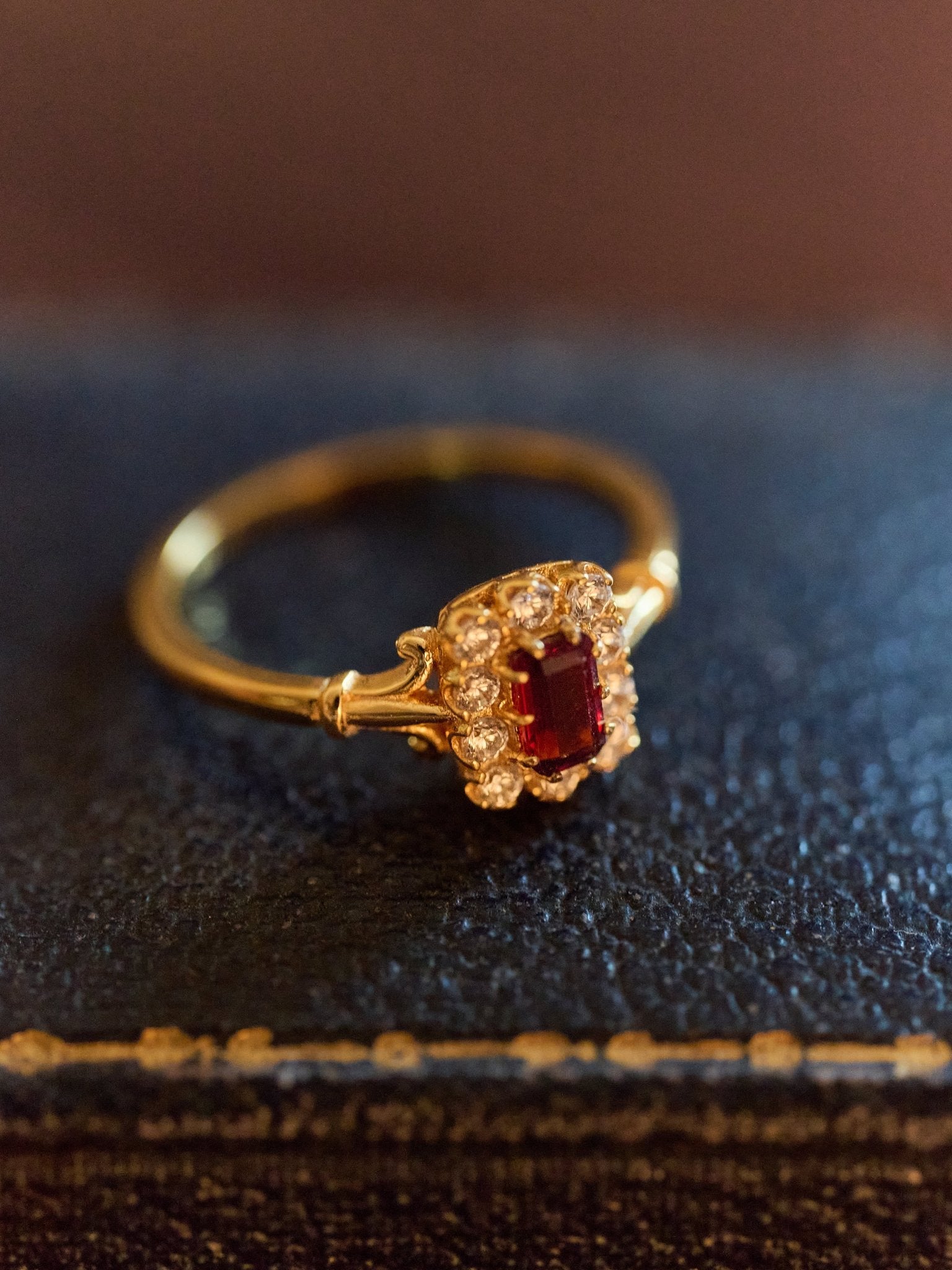 Adeline Garnet Ring - CAMELLIA 5